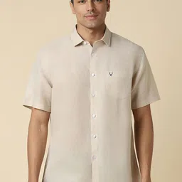 Allen Solly Men Spread Collar Solid Slim Fit Casual Shirt-picture-0