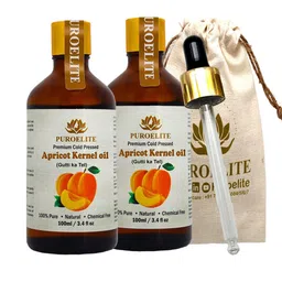 Puroelite Set Of 2 Cold Pressed Apricot Oil With Dropper For Face, Hair & Body 100 ml Each-18