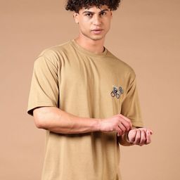 V-Mart Men Printed Applique T-shirt-image-95