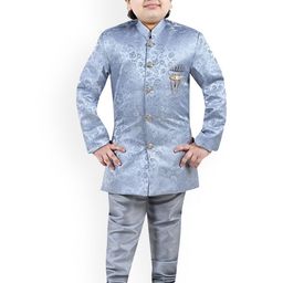 BAESD Boys Woven Design Indo Western Sherwani Set-10