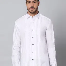 GLOBALRANG Men Spread Collar Solid Satin Formal Shirt-image-30