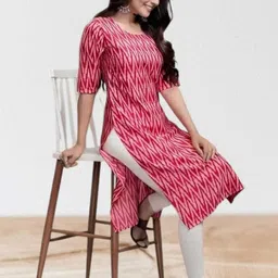 KANUDA Women Maroon Crepe A-Line Kurtas-picture-9