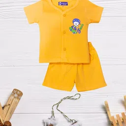 FASHION GRAB Infant Kids Printed Pure Cotton Jhabla With Shorts-image-59