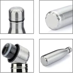 Kuber Industries Silver-Toned Set Of 2 Solid Water Bottle image 5