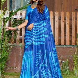 LeeliPeeri Designer Abstract Bagru Printed Pure Cotton Saree-8