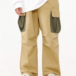 LULU & SKY Unisex Kids Loose Fit High-Rise Cargos Trousers-image-26