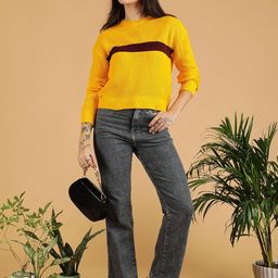 Kotty Women Colourblocked Pullover Cotton Sweaters-image-96