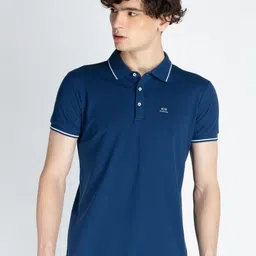 Status Quo Men Solid Polo Collar Cotton T-shirt-image-83