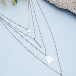 YouBella Silver-Plated Layered Necklace-image-17