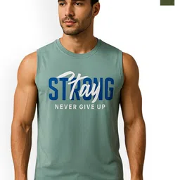 GREATMAN Pack Of 2 Printed Round Neck Gym Vests GM1110_2PC_PACK_B_M-1