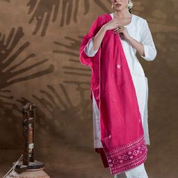 Phulkari Forever Ethnic Motifs Embroidered Dupatta with Phulkari-picture-37