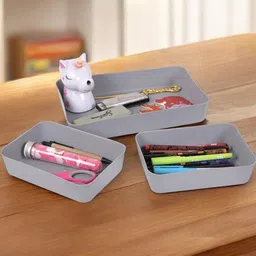 Go Hooked Grey Set of 3 Regular Multi-Utility Organisers image 3