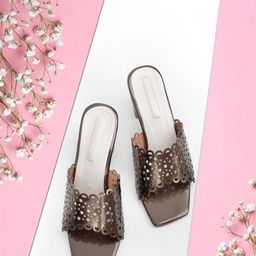 Xcen Party Block Sandals with Laser Cuts-picture-6
