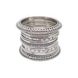 CHRISHAN Set Of 20 Silver-Plated Bangles-23