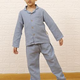 Snuggly Spaces Kids-Unisex Blue Nightdress-image-72