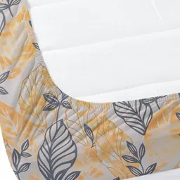 Star Weaves Yellow & White Floral 350 TC King Bedsheet with 2 Pillow Covers-image-81