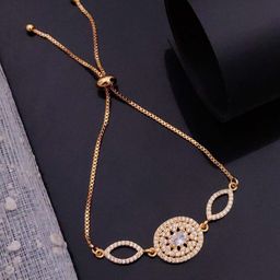 SOLIBELLE Women 2 Gold-Plated Link Bracelet-image-10