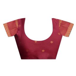 Anouk Rustic Checked Zari Kanjeevaram Saree image 3