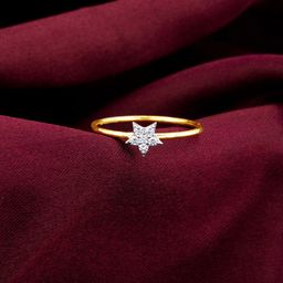 GIVA 14K Yellow Gold Star Constellation Diamond Ring-image-57