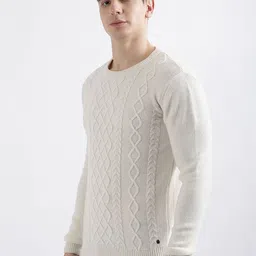 Iconic Men Cable Knit Woollen Pullover-picture-20