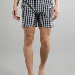 GREEN AGE Men Checked Pure Cotton Boxers GABOX705S-image-2