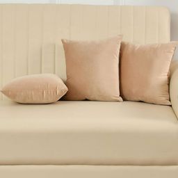 Shadowkart Set of 3 Fibre Filled Faux Velvet Ultra Soft Sleep Pillow-10