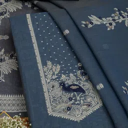 Soch Printed Chanderi Unstitched Dress Material-image-83