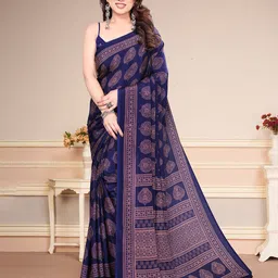 MAGNEITTA Women Woven Design Printed Designer Pure Chiffon Saree-picture-50