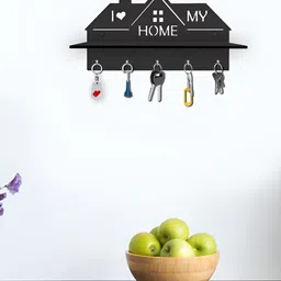 OLIVE TREE Black 5 Hooks Wooden Key Holder-image-88