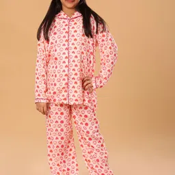 The Mini Trunk Kids Conversational Printed Pure Cotton Night suit-image-63