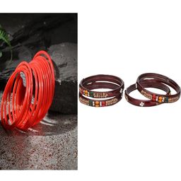 SOMIL Set Of 16 Red Artificial Stones and Beads Glass Bangles-image-31