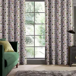 CASABLEU Green Set of 2 Geometric Long Door Curtain-image-62