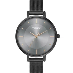 Timex Women Brass Embellished Dial & Stainless Steel Straps Analogue Watch TWEL155SMU12-image-29