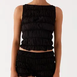 LULU & SKY Round Neck Top With Shorts Co-Ords-image-81