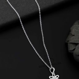 Boghra Sales Silver-Plated German Silver American Diamond Necklace-image-68