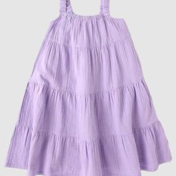 GAP Girls Pure Cotton Tiered Tank Strap Dress-picture-10