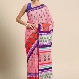 BUTA BUTI Floral Printed Cotton Saree-33