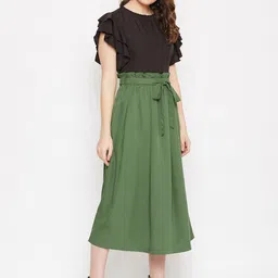 Bitterlime Top With Flared Skirt Co-Ords image 4