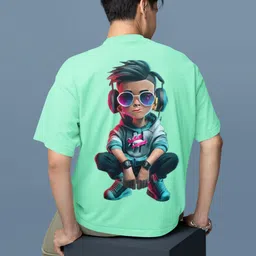 Elibolz Men Printed Drop-Shoulder Sleeves Bio Finish T-shirt-picture-9