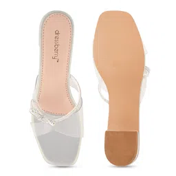 DressBerry Textured Party Block Mules with Bows image 4