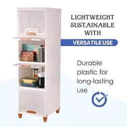 Aura Transparent Regular 6 Units Modular Cabinet Storage 4 + 2 Foldable Drawer Organiser image 5