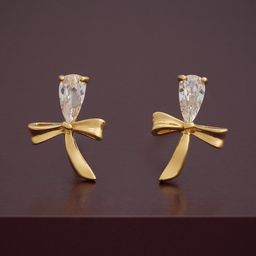 Kushal's Fashion Jewellery 92.5 Sterling Silver Gold-Plated Classic Studs-12