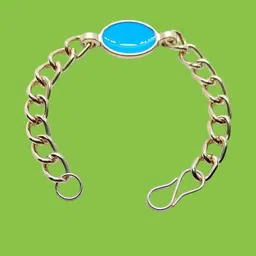 Dynamic Retail Global Men Turquoise Stone Beaded Silver-Plated Link Bracelet-image-55