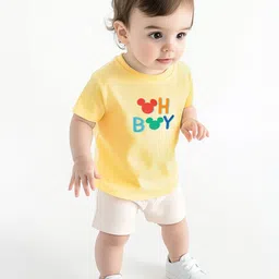Nauti Nati Infants Bio Finish Typography Printed Cotton T-shirt-image-25