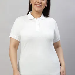 Wear Your Opinion Women Plus Size Half Sleeve Polo Collar Neck Polo T-shirt-13