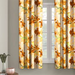Cortina 2 Pieces Floral Printed Window Curtains-picture-20