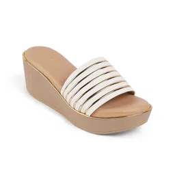 Tresmode Striped Wedge Heel Sandals-12