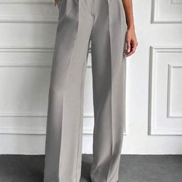 Next One Women Smart Straight Fit High-Rise Easy Wash Pleated Trousers-picture-27
