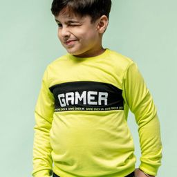 TINY TREASURE Unisex Kids Colourblocked Sweatshirt-31