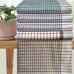 Athom Living White & Blue 5 Striped Cotton 210 GSM Bath Towel-image-96
